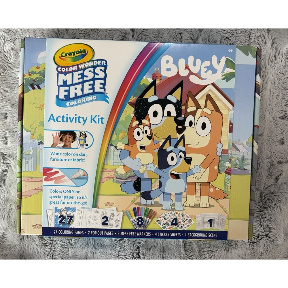 Crayola Color Wonder Mess Free Bluey Activity Kit Coloring Pages Stickers NEW